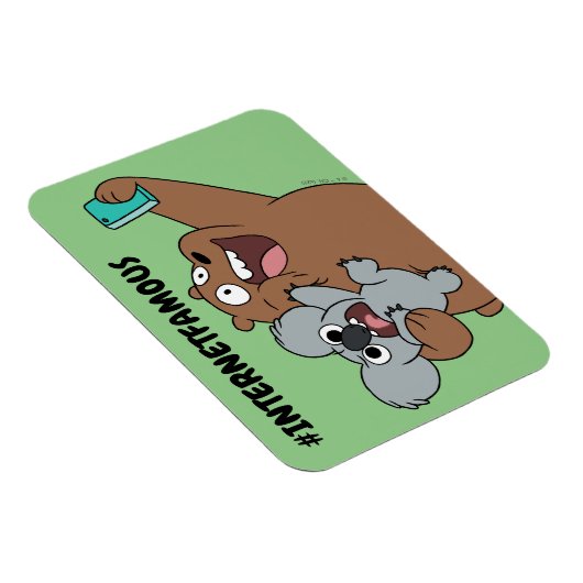 Magnet Flexible Grizz & Nom Nom - #InternetFamous (Côté Droit)