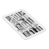 Magnet Flexible Grodno Biélorussie Architecture Minimalisme Monoch (Côté Droit)