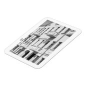 Magnet Flexible Grodno Biélorussie Architecture Minimalisme Monoch (Côté Gauche)