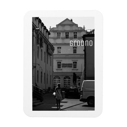 Magnet Flexible Grodno Biélorussie Architecture Minimalisme Monoch (Vertical)
