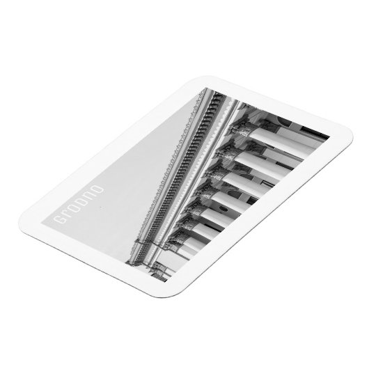 Magnet Flexible Grodno Biélorussie Architecture soviétique Minimal (Côté Gauche)