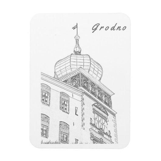 Magnet Flexible Grodno Biélorussie Architecture Ville Vue Château (Vertical)