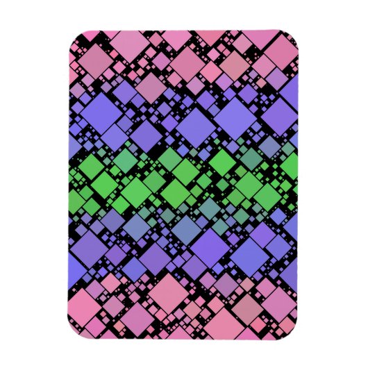 Magnet Flexible Groovy Boho Rétro Mod Géométrique Fierté Trigender (Vertical)