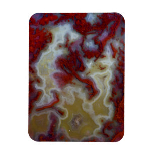 Magnet Flexible Gros plan sur une dalle d'agate mousse rouge
