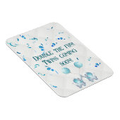 Magnet Flexible Grossesse jumelle double la Faire-part amusante (Côté Droit)