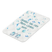 Magnet Flexible Grossesse jumelle double la Faire-part amusante (Côté Gauche)