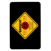 Magnet Flexible Grouchy. Approche-toi à tes risques et périls. (Vertical)