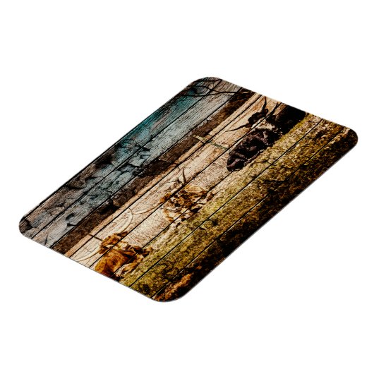 Magnet Flexible Groupe de Longhorns assis en terrain Distressed Wo (Côté Gauche)