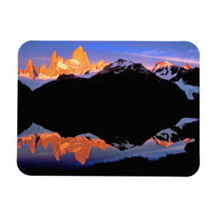 Magnet Flexible Groupe Fitz Roy reflété dans les lacs glaciaires