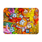 Magnet Flexible Groupe musical de chats (Horizontal)