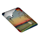 Magnet Flexible Grues à eau bleue et cerisier (Côté Droit)