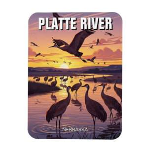 Magnet Flexible Grues de la rivière Platte dans le Nebraska