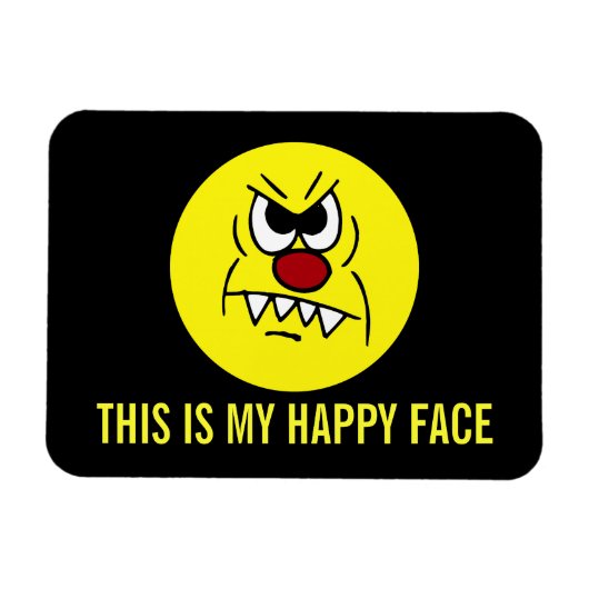 Magnet Flexible Grumpey à visage effrayant (Horizontal)