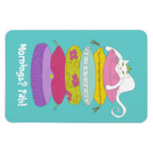 Magnet Flexible Grumpy princess cat et pea caricature aimant frigo (Horizontal)