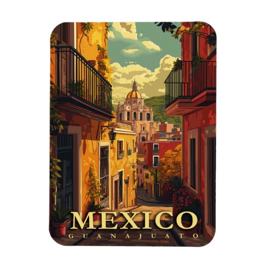 Magnet Flexible Guanajuato, Mexique Vintage (Vertical)