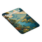Magnet Flexible Guatemala Illustration Voyage Art Vintage (Côté Droit)