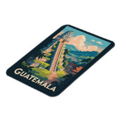Magnet Flexible Guatemala Tikal National Park Illustration Voyage (Côté Gauche)