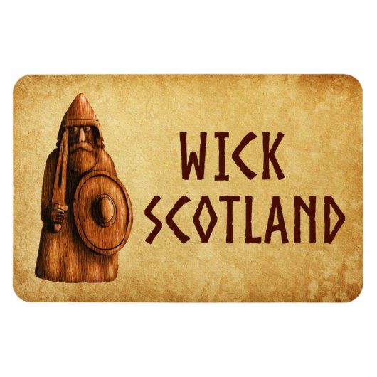 Magnet Flexible Guerrier Viking de Wick en Écosse (Horizontal)