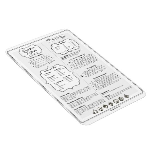Magnet Flexible Guide de référence rapide du Mdn 5e Dungeon Master (Côté Droit)