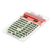 Magnet Flexible Guide de température du déshydrateur Réfrigérateur (Côté Gauche)