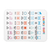 Magnet Flexible Guide des symboles de lessive (Horizontal)