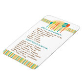 Magnet Flexible Guide pratique de cuisine pour recettes de Cuisine (Côté Gauche)