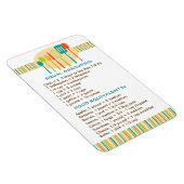 Magnet Flexible Guide pratique de cuisine pour recettes de Cuisine (Côté Droit)