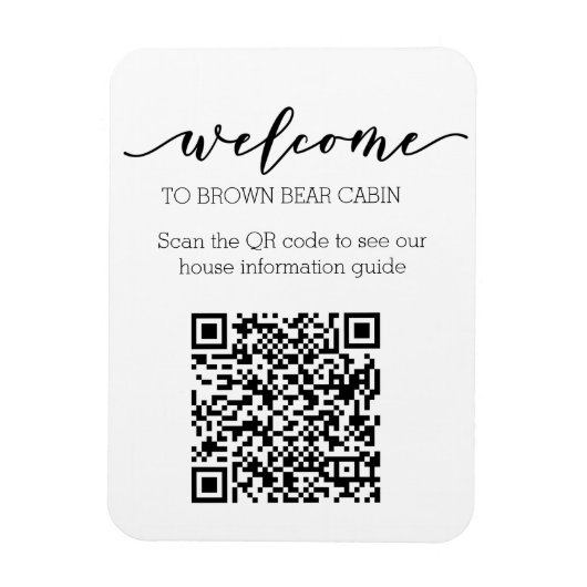 Magnet Flexible Guide STR Code QR Guide d'information Location de (Vertical)