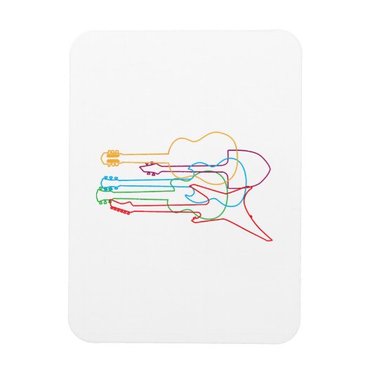 Magnet Flexible Guitares de couleur Electric Acoustic classique ca (Vertical)