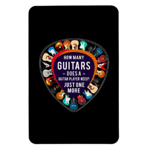 Magnet Flexible Guitariste Combien de guitares Anniversaire