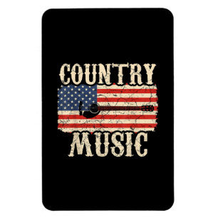 Magnet Flexible Guitariste Country Music Guitare Drapeau américain