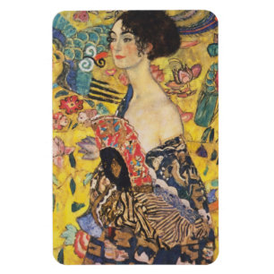 Magnet Flexible Gustav Klimt Lady With Fan Art Nouveau Painting