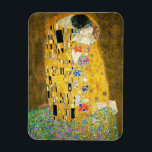 Magnet Flexible Gustav Klimt The Kiss Vintage<br><div class="desc">Gustav Klimt Le Kiss Vintage Art Nouveau Peinture Le Kiss (En allemand : Der Kuss) a été peint par le peintre symboliste autrichien Gustav Klimt entre 1907 et 1908, le point culminant de sa période d'or, lorsqu'il peignit un certain nombre d'oeuvres dans un style doré similaire. Le tableau est largement...</div>
