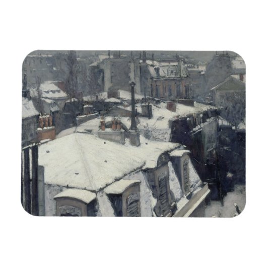 Magnet Flexible Gustave Caillebotte - Toits dans la neige (Horizontal)