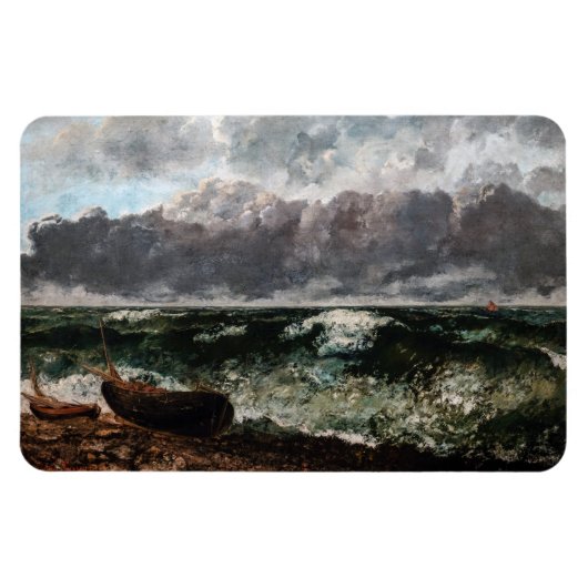Magnet Flexible Gustave Courbet - La Mer Stormy / La Vague (Horizontal)
