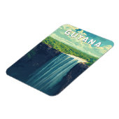Magnet Flexible Guyana Illustration Travel Art Vintage (Côté Gauche)