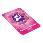 Magnet Flexible Gymnastique Anniversaire Soirée rose violet Invita (Côté Droit)