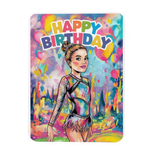 Magnet Flexible Gymnastique coloré peint anniversaire personnalisé