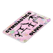 Magnet Flexible Gymnastique Étincelle et étoiles rose (Côté Gauche)