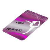 Magnet Flexible Gymnastique fille personnalisée (Côté Gauche)