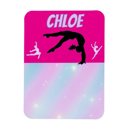 Magnet Flexible Gymnastique Purple Lilac Hot rose Bébé Blue Pastel (Vertical)