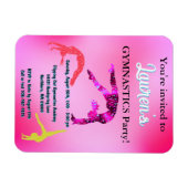 Magnet Flexible Gymnastique tambours Anniversaire Invitation (Horizontal)