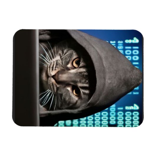 Magnet Flexible Hacker Black Cat (Horizontal)