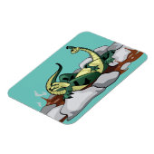 Magnet Flexible Hadrosaurus Se Détendre Dans Un Jacuzzi. (Côté Gauche)