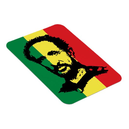 Magnet Flexible Haile Selassie - Rastafara - Reggae Rasta Aimant (Côté Droit)