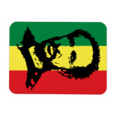Magnet Flexible Haile Selassie - Rastafara - Reggae Rasta Aimant (Horizontal)