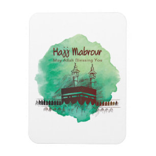 Magnet Flexible Hajj Moubarak, Kaaba sainte à La Mecque Arabie Sao