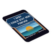 Magnet Flexible Half Moon Cay Bahamas Retro Sunset Vacation 60s (Côté Droit)