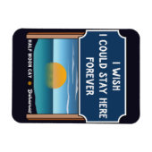 Magnet Flexible Half Moon Cay Bahamas Retro Sunset Vacation 60s (Horizontal)