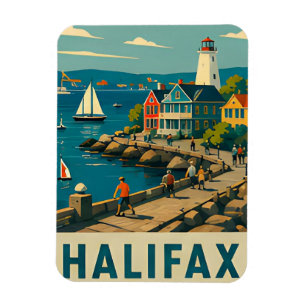Magnet Flexible ⚓ HALIFAX — Phare et vie du port atlantique